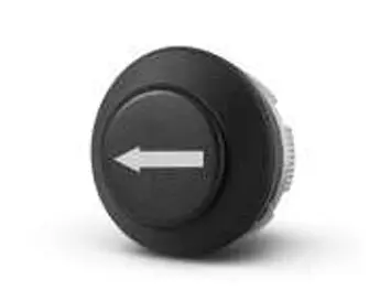 [PLN024] PLN024 - Left Arrow - Black- Soft Touch Pendant Station Button