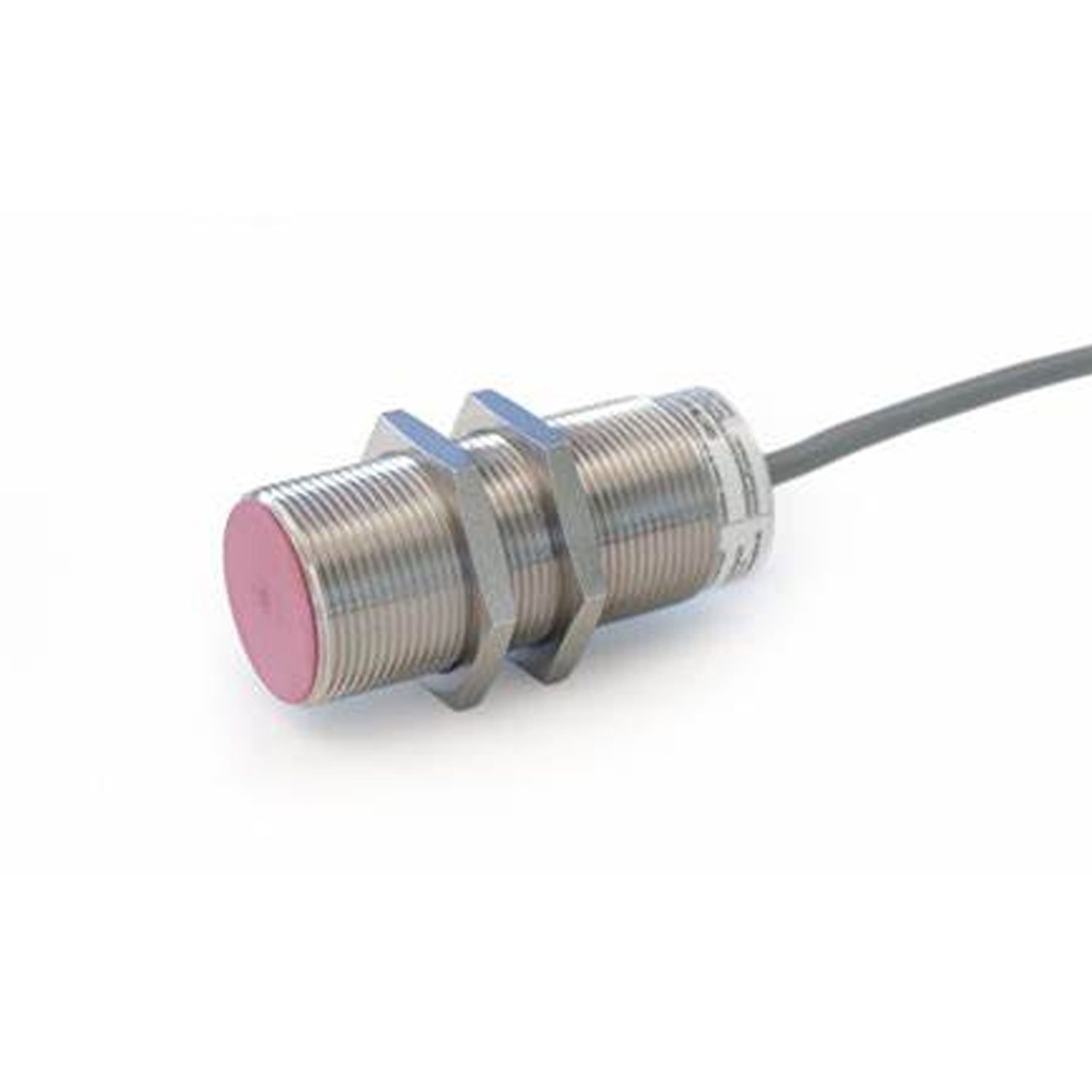 30mm Diameter Inductive Proximity Sensor, 10mm Sensing Distance, Flush Face, 2 Meter Silicone Cable