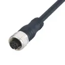 One end with M12 A CODE 8PIN female CABLE,PVC cable, the other with M12 A code 8PIN male connector, L= 6 inches