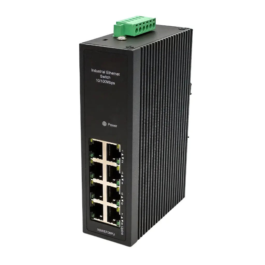 Industrial DIN-Rail Ethernet Switch 8 Port | XSWEF08PU