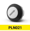 22mm Momentary Soft Touch Push Button | White with Gray Up Right 45° Arrow Symbol | Compatible with P02, P03, PL, PLB and TLP Series Pendant Stations
