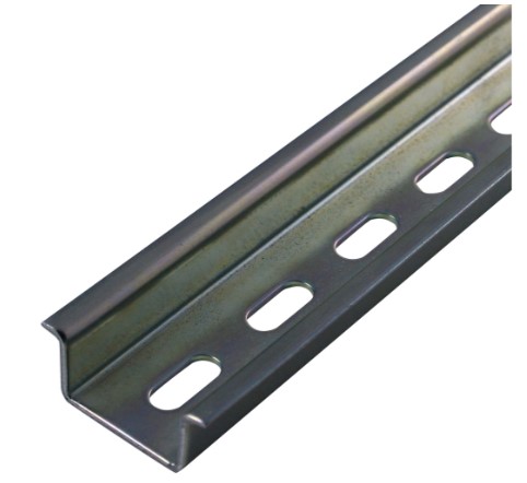 [PR006-304MM] PR006 35mm x 15mm Slotted DIN Rail | Precut Length: 304mm (12.00") | TH35-15 Steel Rail | Open Ends | RoHS Compliant | Sold as Single Unit 